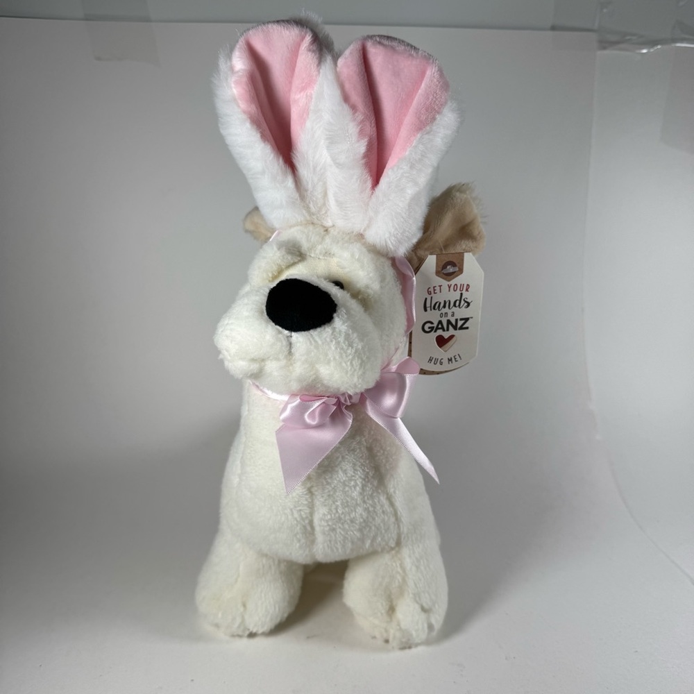 Get Your Hands On A Ganz Plush Ralph 9" Dog Bunny Ears Beige Off White Pink Toy